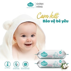 Combo 03 Khăn Ướt Niva Baby 80 Tờ NB1 Đa Năng, Tiện Dụng, Diệt Khuẩn, An Toàn Cho Trẻ Sơ Sinh Phụ Nữ Mang Thai