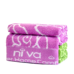 Khăn Lau Đầu Sợi Tre Pha Cotton Tự Nhiên Niva HP1 Mềm Mịn Thấm Nước An Toàn Cho Da, Hoa Văn Kích Thước 340x760 mm