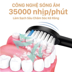 Bàn chải điện thông minh Lipzo sóng âm sợi siêu mảnh giúp chải sạch từng kẽ răng, chăm sóc nướu lợi hiệu quả