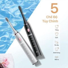 Bàn chải điện thông minh Lipzo sóng âm sợi siêu mảnh giúp chải sạch từng kẽ răng, chăm sóc nướu lợi hiệu quả