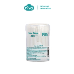Combo 10 Tăm Bông Niva Hũ Xoay 100 Que Thân Nhựa AH1 Đa Năng Chuyên Dùng Ngoáy Tai, Vệ Sinh, Trang Điểm