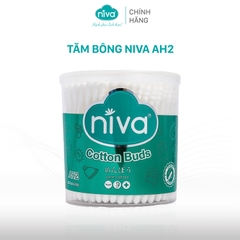 Tăm Bông Niva Hũ Xoay 200 Que Thân Nhựa AH2 Đa Năng Chuyên Dùng Ngoáy Tai, Vệ Sinh, Trang Điểm