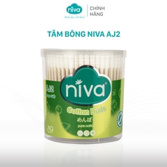 Tăm Bông Niva Hũ Xoay 200 Que Thân Giấy AJ2 Đa Năng Chuyên Dùng Ngoáy Tai, Vệ Sinh, Trang Điểm, Thân Thiện Môi Trường