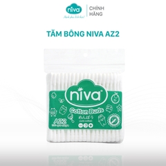 Tăm Bông Niva Túi 100 Que Thân Nhựa AZ2 Đa Năng Chuyên Dùng Ngoáy Tai, Vệ Sinh, Trang Điểm