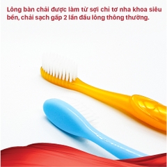 Combo 3 Bàn Chải Đánh Răng Lipzo Maxcare Dành Cho Người Lớn Công Nghệ Lông Chỉ Tơ Nha Khoa Mảnh Siêu Bền