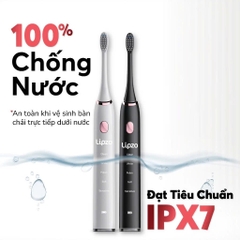 Bàn chải điện thông minh Lipzo sóng âm 5 chế độ chải, bảo hành lên đến 2 năm
