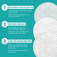 Bông Tẩy Trang Tròn Niva CT4 Cao Cấp 180 Miếng Bông Tự Nhiên Mềm Mại Tẩy Trang Dưỡng Da 2 Trong 1
