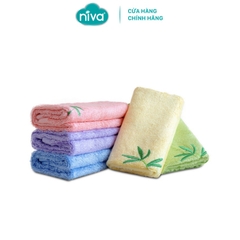 Combo 3 Khăn Mặt Sợi Tre 100% Niva WP1 Thấm Hút Vượt Trội An Toàn Cho Da, Trơn Kích Thước 280x480 mm