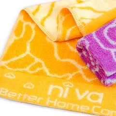Khăn Mặt Cotton Tự Nhiên 100% Niva WP2 Thấm Hút Vượt Trội An Toàn Cho Da, Hoa Văn Kích Thước 280x480 mm