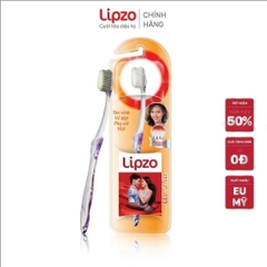 Bàn Chải Đánh Răng Lipzo Áo Dài Dành Cho Người Lớn Công Nghệ Lông Nở Xoắn Kép Kháng Khuẩn Siêu Mảnh