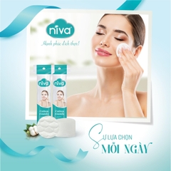 [BEST SALE] Bông Tẩy Trang NIVA Tròn Cz2 Túi 100 Miếng Cao Cấp Bông Tự Nhiên 100% Mềm Mại An Toàn Cho Da Nhạy Cảm