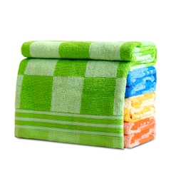 Combo 2 Khăn Tắm Cotton Tự Nhiên 100%  Xuất Nhật Niva BJ1 Mềm Mịn Thấm Hút, An Toàn, Hoa Văn Kích Thước 500x1000 mm