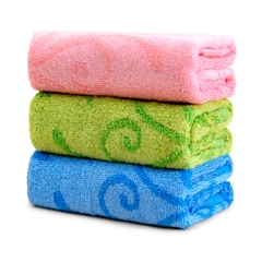 Combo 3 Khăn Mặt Sợi Tre Pha Cotton Tự Nhiên Niva WJ2 Mềm Mịn Thấm Nước An Toàn Cho Da Họa Tiết Hoa Văn Kích Thước 280x480 mm