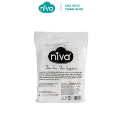 Bông Tẩy Trang Vuông Niva CPZ2 Cao Cấp Bông Tự Nhiên, Công Nghệ Kháng Khuẩn An Toàn Cho Da Dầu Mụn Nhạy Cảm