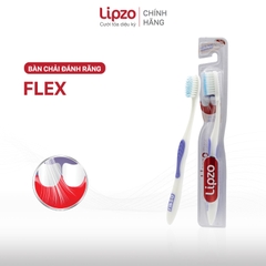 Bàn Chải Đánh Răng Lipzo Flex Khay Dành Cho Người Lớn Công Nghệ Lông Chỉ Tơ Nha Khoa Siêu Mềm Mảnh