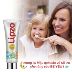 [Mua 3 Tặng 3] Kem Đánh Răng Trẻ Em Lipzo Vị Chuối Bảo Vệ Răng Sữa 75g Hữu Cơ Ngọt Thơm An Toàn Nuốt Được Dành Cho Trẻ Em Từ 3-10 Tuổi