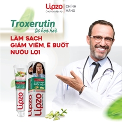 Kem Đánh Răng Dược Liệu Lipzo Tuýp 110g Từ 6 Loại Dược Liệu Thiên Nhiên Vị Ngọt Thơm Bảo Vệ Nướu Lợi