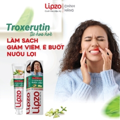 Kem Đánh Răng Dược Liệu Lipzo Tuýp 110g Từ 6 Loại Dược Liệu Thiên Nhiên Vị Ngọt Thơm Bảo Vệ Nướu Lợi