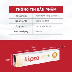 [Mua 1 Tặng 1] Kem Đánh Răng Lipzo Gum Protect 95g Ngừa Tụt Nướu, Chảy Máu Chân Răng, Bảo Vệ Nướu, Răng Chắc Khoẻ