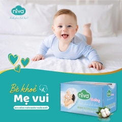 Khăn Vải Khô Cotton Đa Năng Niva Hộp 100 Tờ Tiện Dụng, Chất Liệu Cotton Tự Nhiên An Toàn Cho Bé