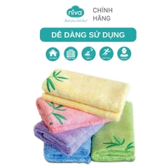 [Combo 3] Khăn Mặt Cotton Tự Nhiên 100% NIVA WP1 Mềm Mịn Thấm Hút Tốt, An Toàn Cho Da, Hoa Văn Kích Thước 280x480 mm