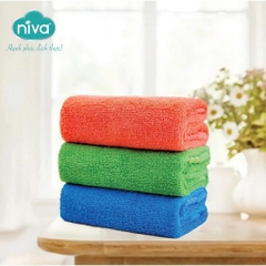 Khăn Mặt Cotton Tự Nhiên 100% Niva WS1 Mềm Mịn Thấm Hút Tốt, An Toàn Cho Da, Hoa Văn Kích Thước 280x460 mm