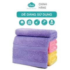 [Combo 5] Khăn Mặt Cotton Tự Nhiên 100% Niva WS4 Mềm Mịn Thấm Hút Tốt, An Toàn Cho Da, Trơn Kích Thước 280x480 mm