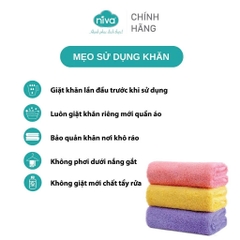 [Combo 5] Khăn Mặt Cotton Tự Nhiên 100% Niva WS4 Mềm Mịn Thấm Hút Tốt, An Toàn Cho Da, Trơn Kích Thước 280x480 mm