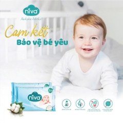 Khăn Ướt Đa Năng Không Mùi NIVA Gói 30 Tờ Tiện Dụng, Diệt Khuẩn, An Toàn Cho Trẻ Sơ Sinh