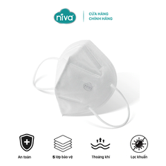 Combo 10 Hộp Khẩu Trang Niva 95 Hộp 10 Chiếc Ngăn Giọt Bắn, Lọc Vi Khuẩn, Không Gây Kích Ứng Da, Hàng Chính Hãng Cao Cấp