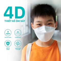 Khẩu Trang Niva 4D Mask KF94 Trẻ Em 25 Chiếc Ngăn Bụi Mịn, Kháng Khuẩn, Không Kích Ứng Da, Hàng Chính Hãng