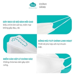 Khẩu Trang Niva 4D Mask KF94 Trẻ Em 25 Chiếc Ngăn Bụi Mịn, Kháng Khuẩn, Không Kích Ứng Da, Hàng Chính Hãng
