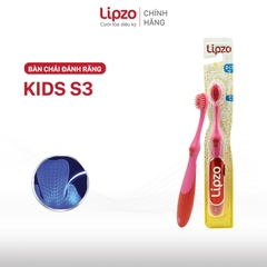 Bàn Chải Đánh Răng Trẻ Em LIPZO Kids 3 Lông Chỉ Tơ Nha Khoa Kháng Khuẩn Mềm Mảnh Dành Cho Bé Từ 0-2 Tuổi