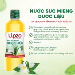 Nước Súc Miệng Lipzo Dược Liệu 250ml – Kháng Khuẩn, Phục Hồi Chân Nướu, Giảm Viêm