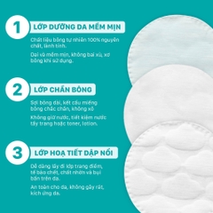 Túi 130 Miếng Bông Tẩy Trang Tròn NIVA Cotton Pads Cao Cấp Cz2