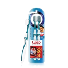 Combo 3 Bàn Chải Đánh Răng Lipzo Adam Cao Cấp, Cấu Tạo Cụm Lông Bàn Chải Đặc Biệt Tăng Hiệu Qủa Làm Sạch Mảng Bám