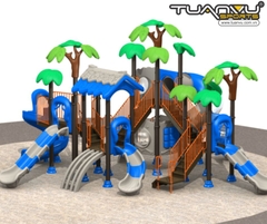 Bộ nhà cây mầm non ngoài trời 2 tầng