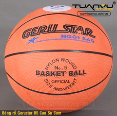 Bóng Rổ Gerustar B5 Cao Su Cam