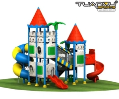 Lâu đài sân chơi ngoài trời mờ ảo