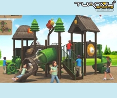 Sân chơi ngoài trời nhà tranh 2 tầng KP-TY016