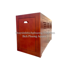 CHÂN TỦ GỖ SỒI MÀU GÕ ĐỎ MẪU 1 - AQUARIUM WOOD CABINET