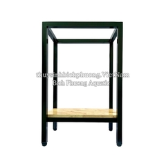 CHÂN ĐỂ HỒ CÁ - KỆ SẮT 2 TẦNG 1 MẶT GỖ