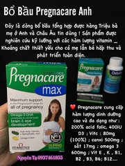 Bổ bầu Pregnacare max 84 viên của Anh