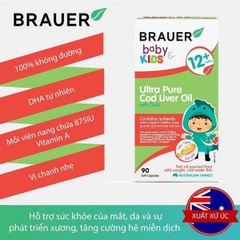 Ultra Pure Cod Liver Oil with DHA Brauer 12m+ Úc