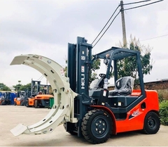 Xe nâng gắp giấy, xe nâng hàng gắp cuộn giấy tròn hiệu quả, giá rẻ