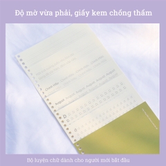 Template Luyện Chữ Handwriting 100gsm - B5 26 lỗ - Dành Cho Người Mới Luyện- K Kèm Gáy Còng