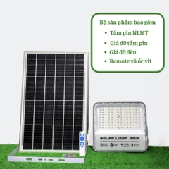 Đèn Pha Năng Lượng Mặt Trời 500W Chống Chói Kim Cương Mắt Ngọc, Ánh Sáng Trắng