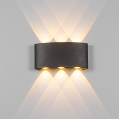 Đèn Led Gắn Tường Ngoài Trời 6 Tia 12W KINGLED Ánh Sáng Vàng 3000K