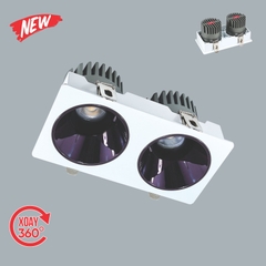 Đèn LED Downlight Đôi 10Wx2 Chỉnh Góc Anfaco AFC 750/2-10Wx2