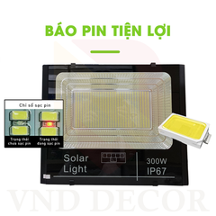 Đèn Led Pha Năng Lượng Mặt Trời 300W Có Báo Pin - SOLAR LIGHT 300W